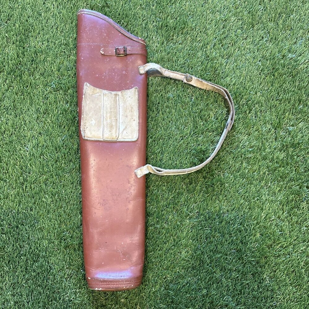 Carlisle Leather Arrow Quiver 1960's Era for Cosplay or Archery 20" Left S0-3